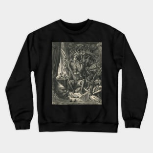 Don Quixote in his study by Gustave Dore Crewneck Sweatshirt